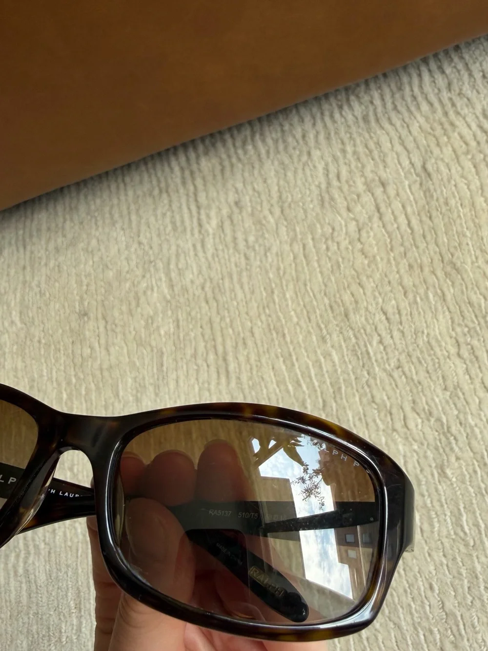 Ralph Lauren tortoise shield sunglasses